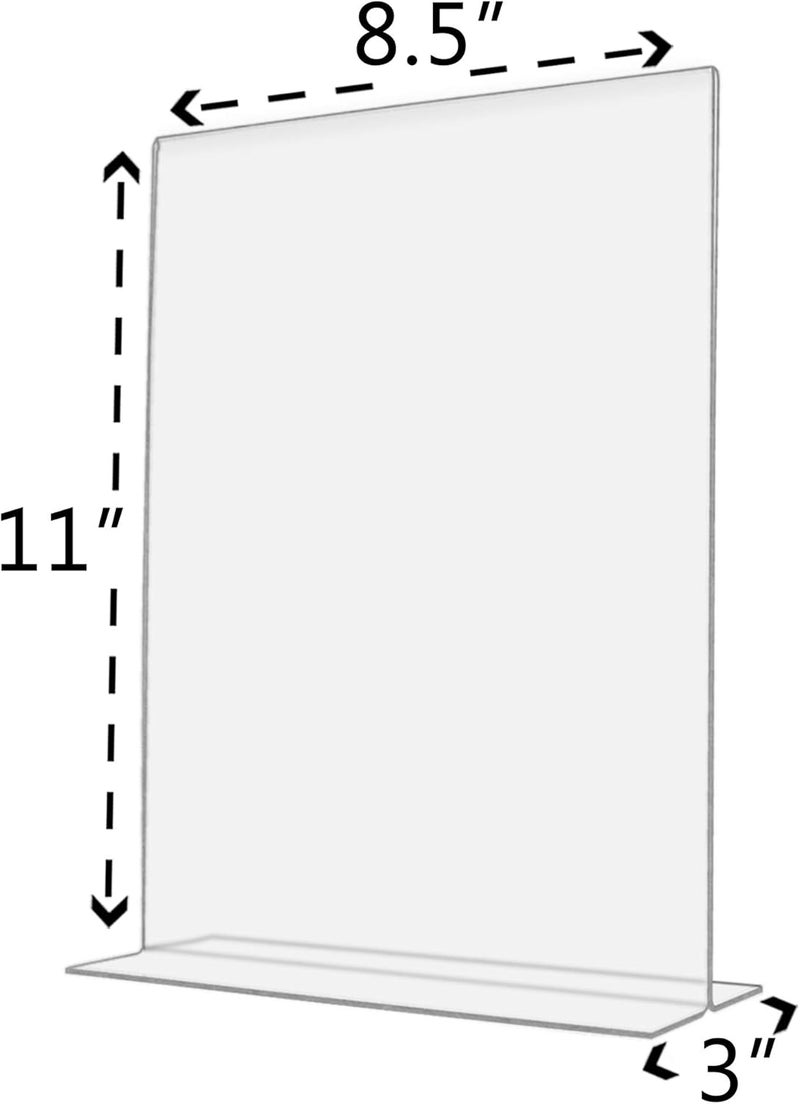 deflecto 69201 Classic Image Stand Up Double Sided Sign Holder Plastic 8 12 wide x11 high Insert Clear 8 12 x 11 Lot of 1 - Image 4
