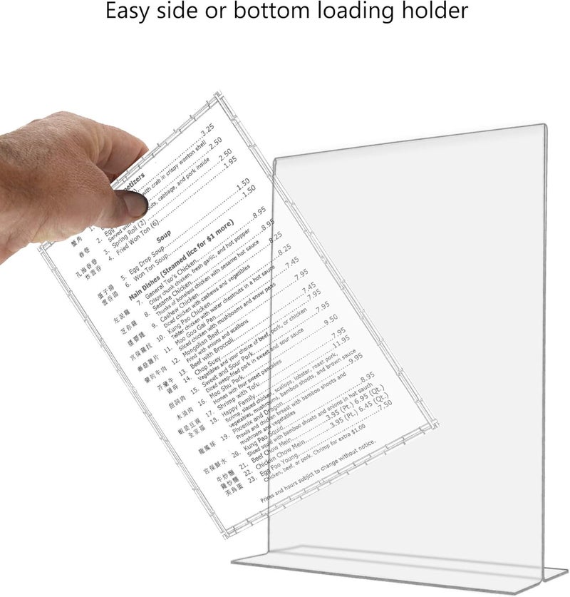 deflecto 69201 Classic Image Stand Up Double Sided Sign Holder Plastic 8 12 wide x11 high Insert Clear 8 12 x 11 Lot of 1 - Image 3