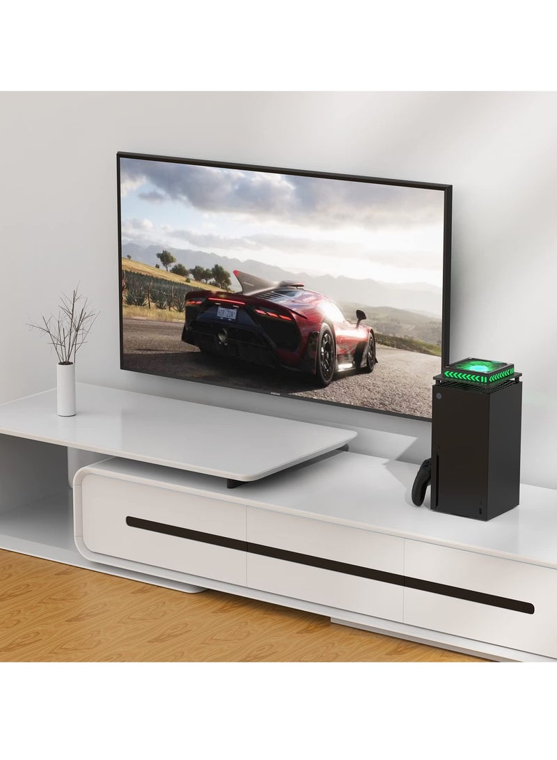 SYOSI RGB Cooling Fan for Xbox Series X, Led Light Strip, Dust Cover Filter, Rubber Dust Plugs, Low Noise Top Fan, Independent Touch Switch, Enhance Your Gaming Experience - Image 5