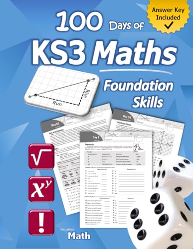 Ks3 Maths Foundation Skills Workbook With Answer Key Exponents Roots Ratios Proportions Negat 