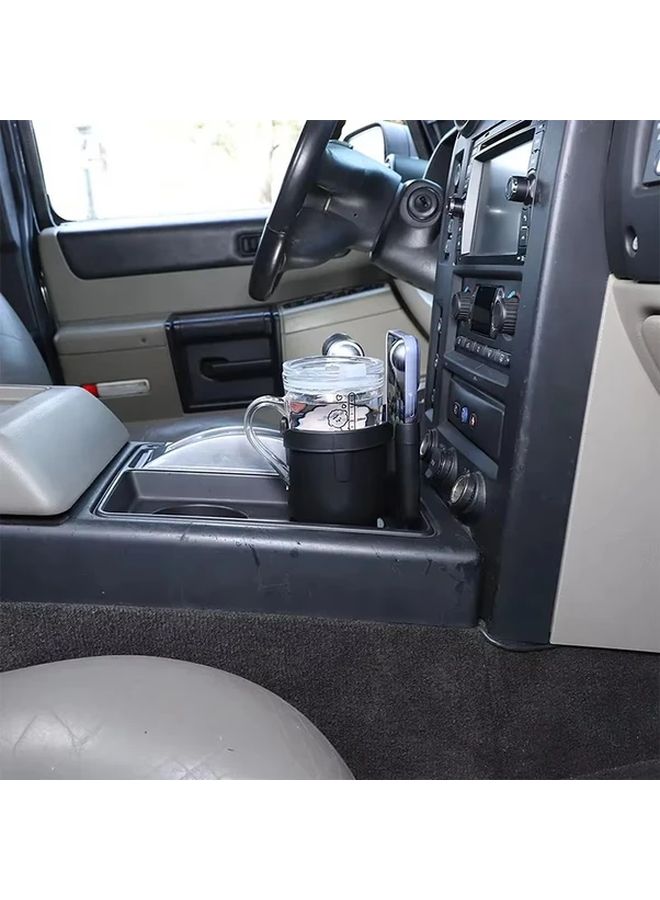 Black 2 In 1 Car Cup Holder And Phone Mount Adjustable 360 Rotatable Non Slip Grip - Image 5