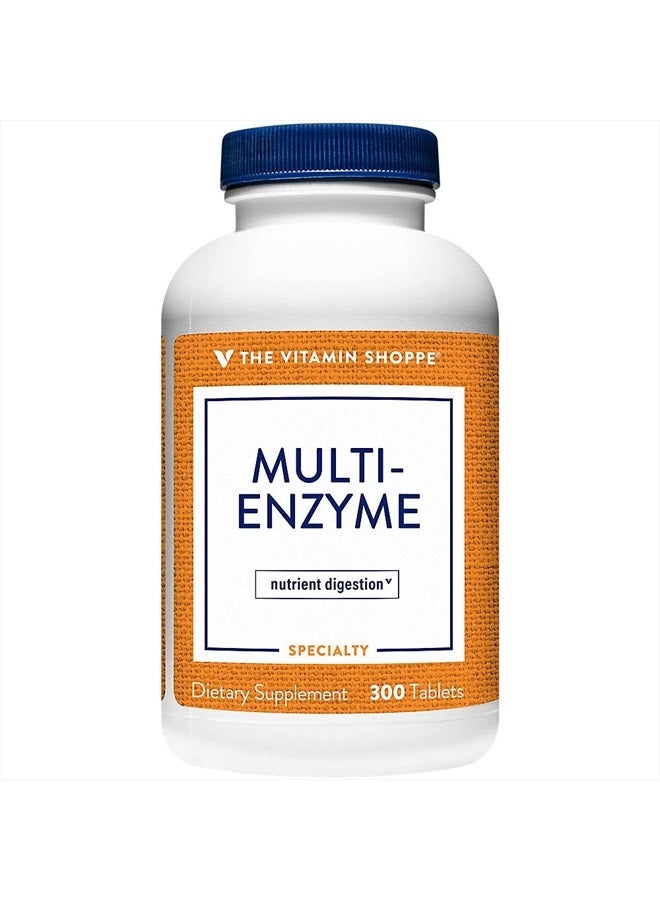 The Vitamin Shoppe Multi Enzyme - Helps Support The Digestion & Absorption of Protein, Carbs & Fat (300 Tablets)  - Image 1