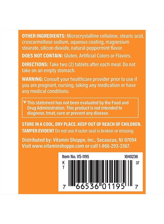 The Vitamin Shoppe Multi Enzyme - Helps Support The Digestion & Absorption of Protein, Carbs & Fat (300 Tablets)  - Image 3