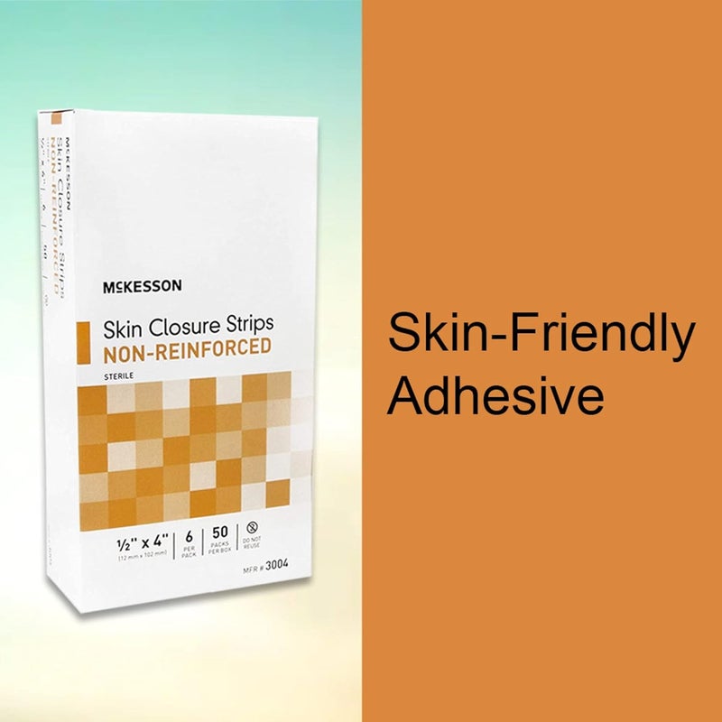 McKesson Skin Closure Strips Sterile NonReinforced 12 in x 4 in 50 Count - Image 4