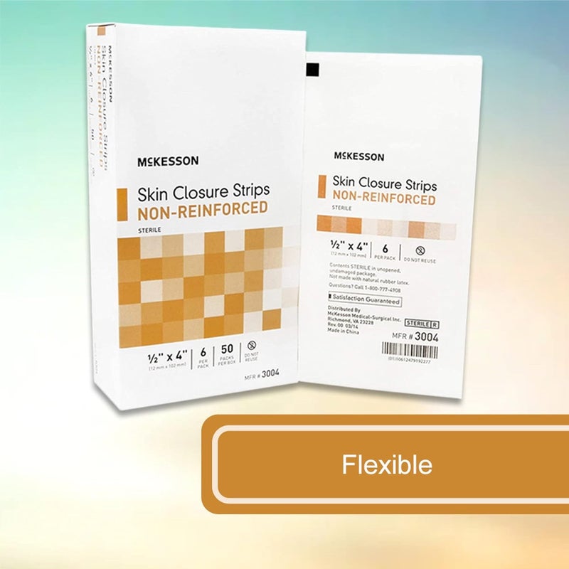 McKesson Skin Closure Strips Sterile NonReinforced 12 in x 4 in 50 Count - Image 5