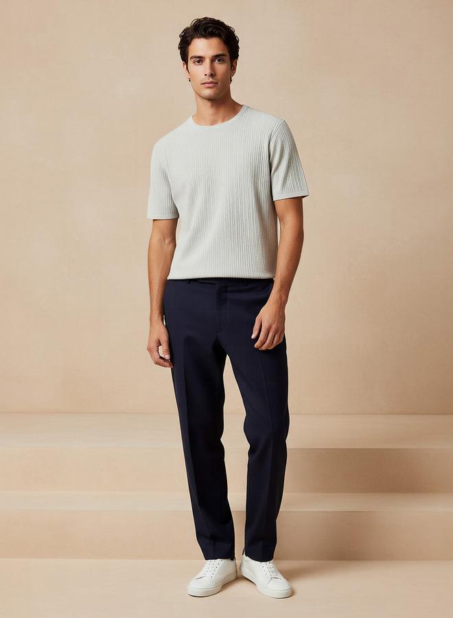 Iconic Textured Crew Neck T-shirt - Image 2