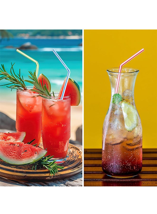 100 عبوة قش بلاستيكي متعدد الألوان يمكن التخلص منه ، قش منحني مرن يمكن التخلص منه 210 × 5 مم قش بلاستيكي منحني ، قش شرب متعدد الألوان للحفلات / الاستخدام اليومي - Image 4