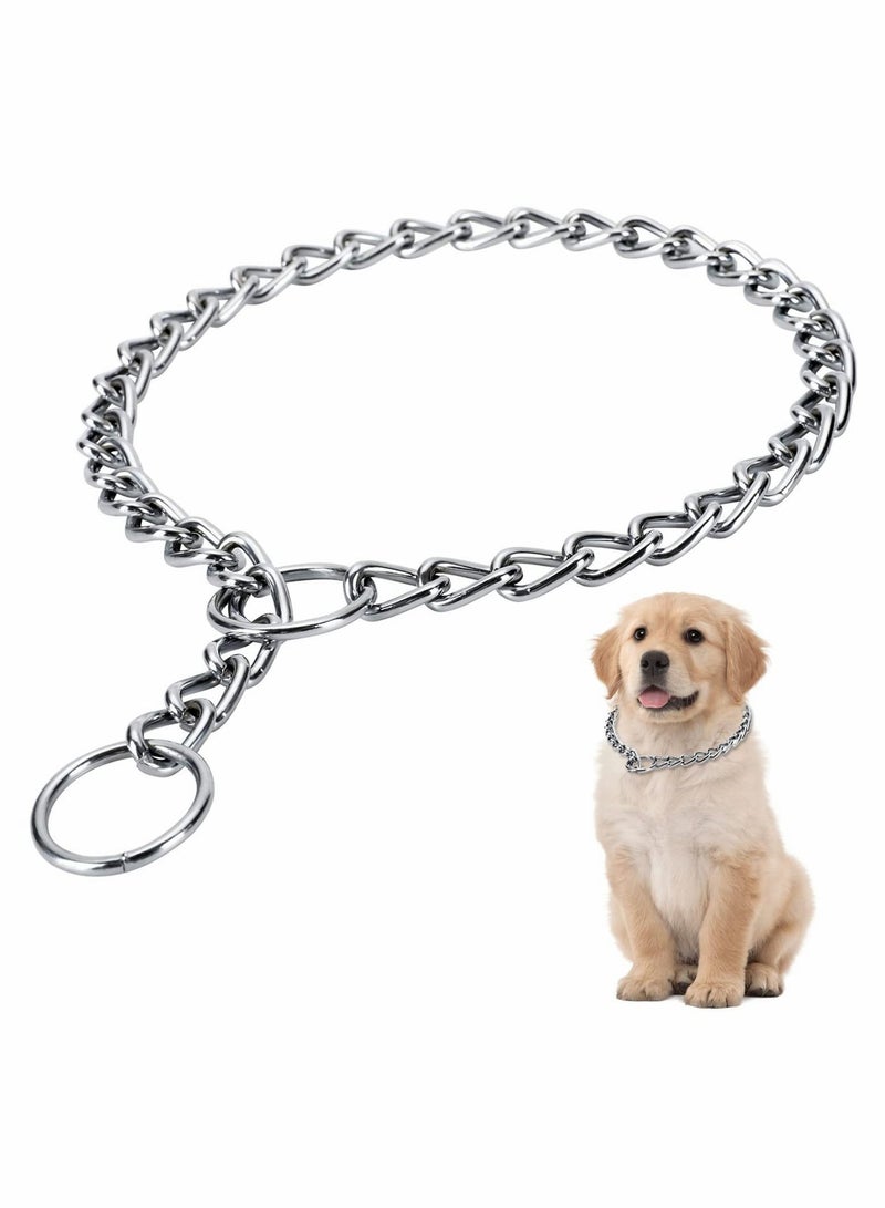 Excefore Dog Collar Chain, Chain Dog Training Choke Collar, Adjustable Stainless Steel Chain Slip Collar, Durable, Weather Proof, Tarnish Resistant Metal Chain 4 Pack  - Image 1