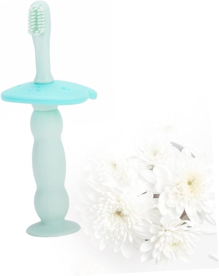 Green Baby Silicone Toothbrush Soft Bristles for Teething Gum Care Oral Safety - Image 3