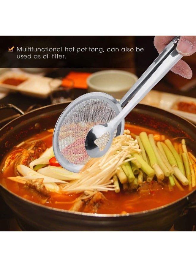 Kitchen Frying Strainer Tongs Stainless Steel Oil Filter Clip 30 cm - Image 4
