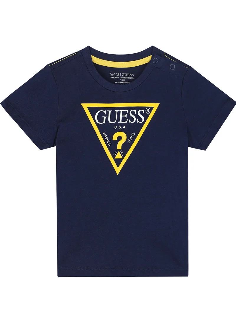 GUESS Kids Logo Crew Neck T-Shirt