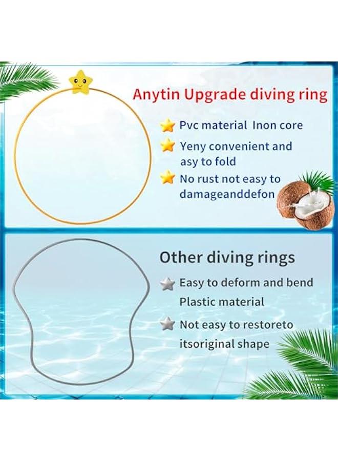 Pool Rings Diving Toys - 38pcs Swimming Thru Pool Diving Game Toys,Pool Toys or Kids Ages 4-8-12,with Diving Rings,Diving Gems, Dive Sticks,Pool Torpedo,Including Storage Mesh Bags, Etc. - Image 3