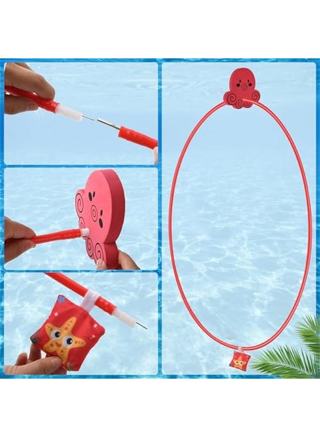Pool Rings Diving Toys - 38pcs Swimming Thru Pool Diving Game Toys,Pool Toys or Kids Ages 4-8-12,with Diving Rings,Diving Gems, Dive Sticks,Pool Torpedo,Including Storage Mesh Bags, Etc. - Image 5