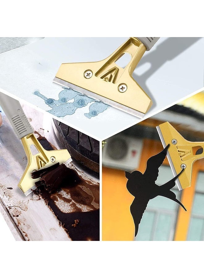 Razor Blade Scraper Tool with 10 Extra Metal Blades – Multi‑Purpose Window Glass Sticker Remover for Tile, Stove, Floor & Wall Cleaning - Image 2