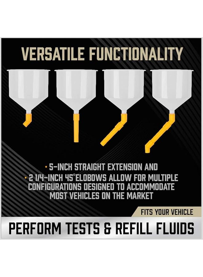 Excefore Coolant Funnel Kit, No Spill Radiator Flush And Bleeder Kit, Universal Automotive Antifreeze Bleeder, Spill-Free Radiator Bleeder Funnel, Car Accessories For Universal Vehicles - Image 5