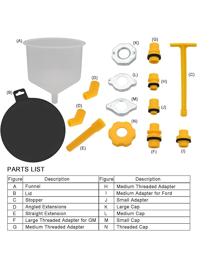 Excefore Coolant Funnel Kit, No Spill Radiator Flush And Bleeder Kit, Universal Automotive Antifreeze Bleeder, Spill-Free Radiator Bleeder Funnel, Car Accessories For Universal Vehicles - Image 4