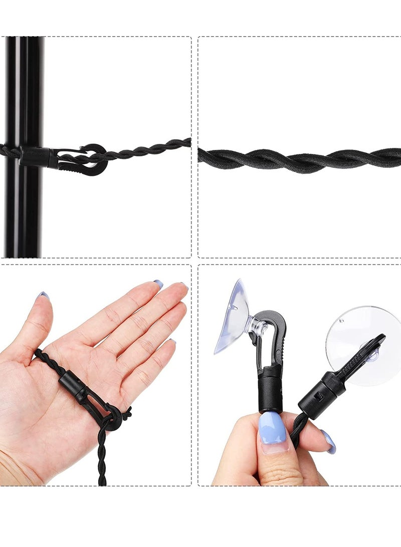 Excefore Portable Clothesline with Hooks and Suction Cups Lightweight Indoor Laundry Drying Line Travel Camping Accessories Outdoor Indoor Use NO Heavy Clothes for Socks Undergarments Tops Swimsuit Towel 2PCS  - Image 4