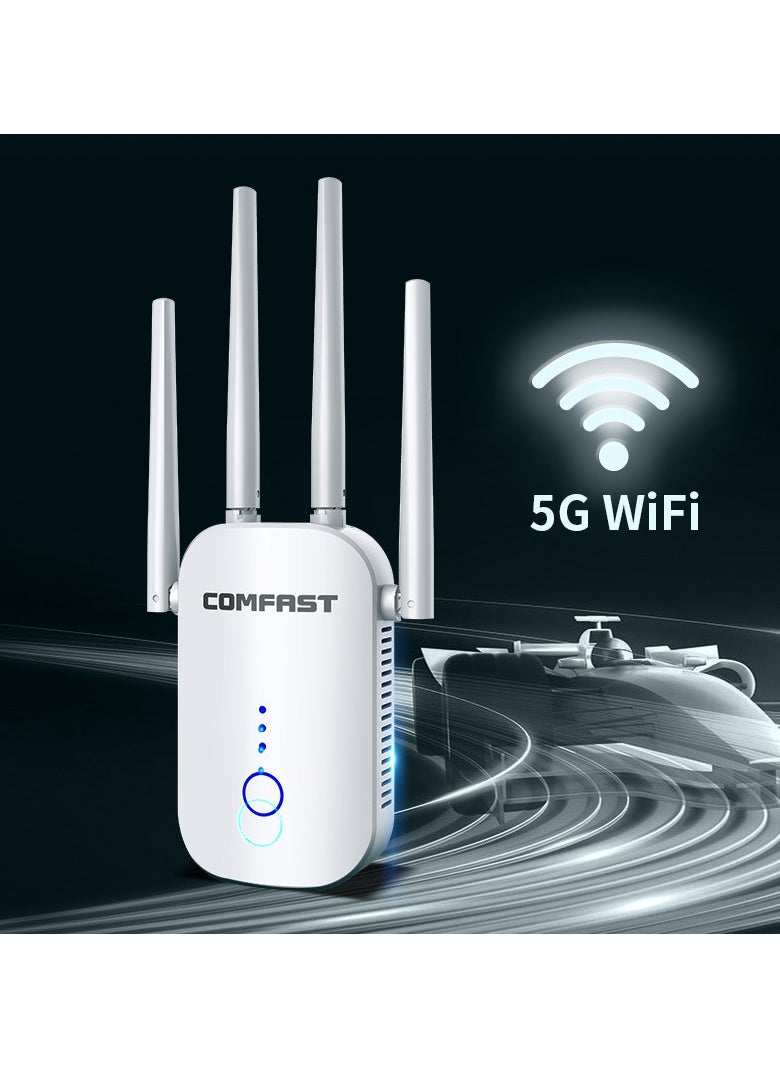 comfast - Comfast 758AC dual-band 1200M repeater WIFI signal amplifier home wall penetrating amplifier - Image 1