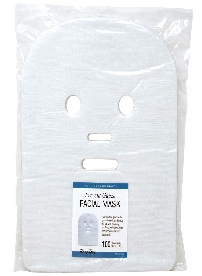 APPEARUS Pre-Cut Gauze Facial Masks - 100% Cotton, Breathable & Soft - Ideal for High Frequency, Mud, Clay, and Paraffin Treatments - Spa & Esthetician Use - 100 Count (DM101) - Image 2