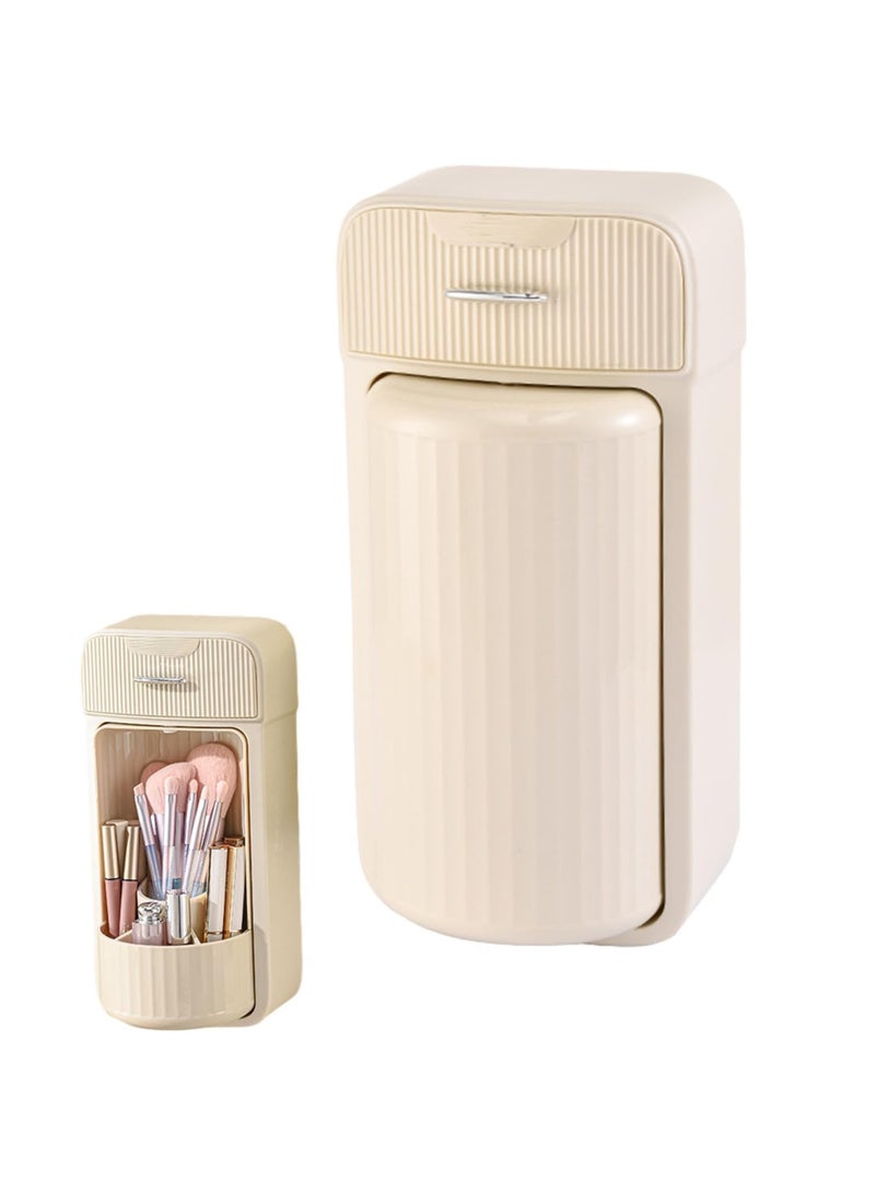 Excefore Spinning Makeup Organizer, Rotating Makeup Organizer, Multifunctional Makeup Jewelry Drawer, Desktop Beauty Display Stand for Lipsticks, for Make Up, Kitchen, Cosmetic(White) - Image 1