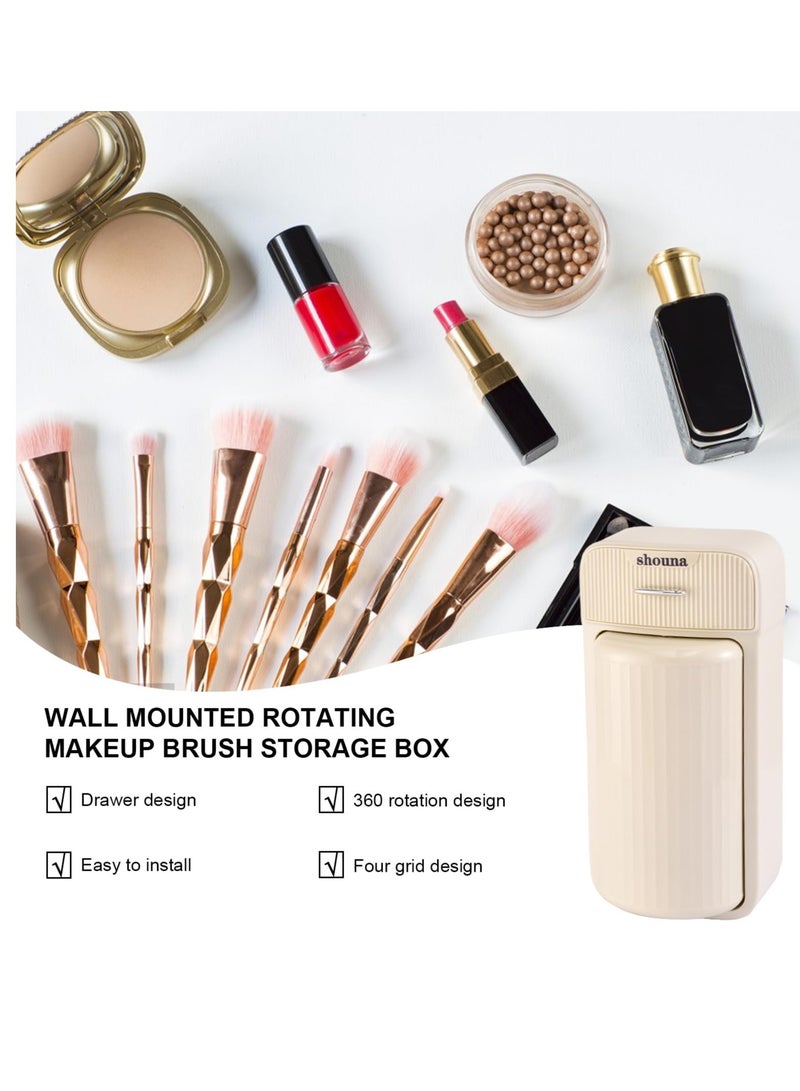 Excefore Spinning Makeup Organizer, Rotating Makeup Organizer, Multifunctional Makeup Jewelry Drawer, Desktop Beauty Display Stand for Lipsticks, for Make Up, Kitchen, Cosmetic(White) - Image 5