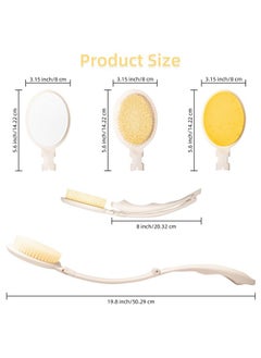 3 In 1 Shower Brush Sponge Set 19 Long Handle Body Brush Bath Sponge And Lotion Applicator Gentle Exfoliation And Improved Skin Health Suitable For Men And Women (White Nylon Brush1P) - pzsku/Z231F31DF9F90835D307AZ/45/_/1720080688/9038b79a-75f7-41d0-a609-fe98bd04fd89