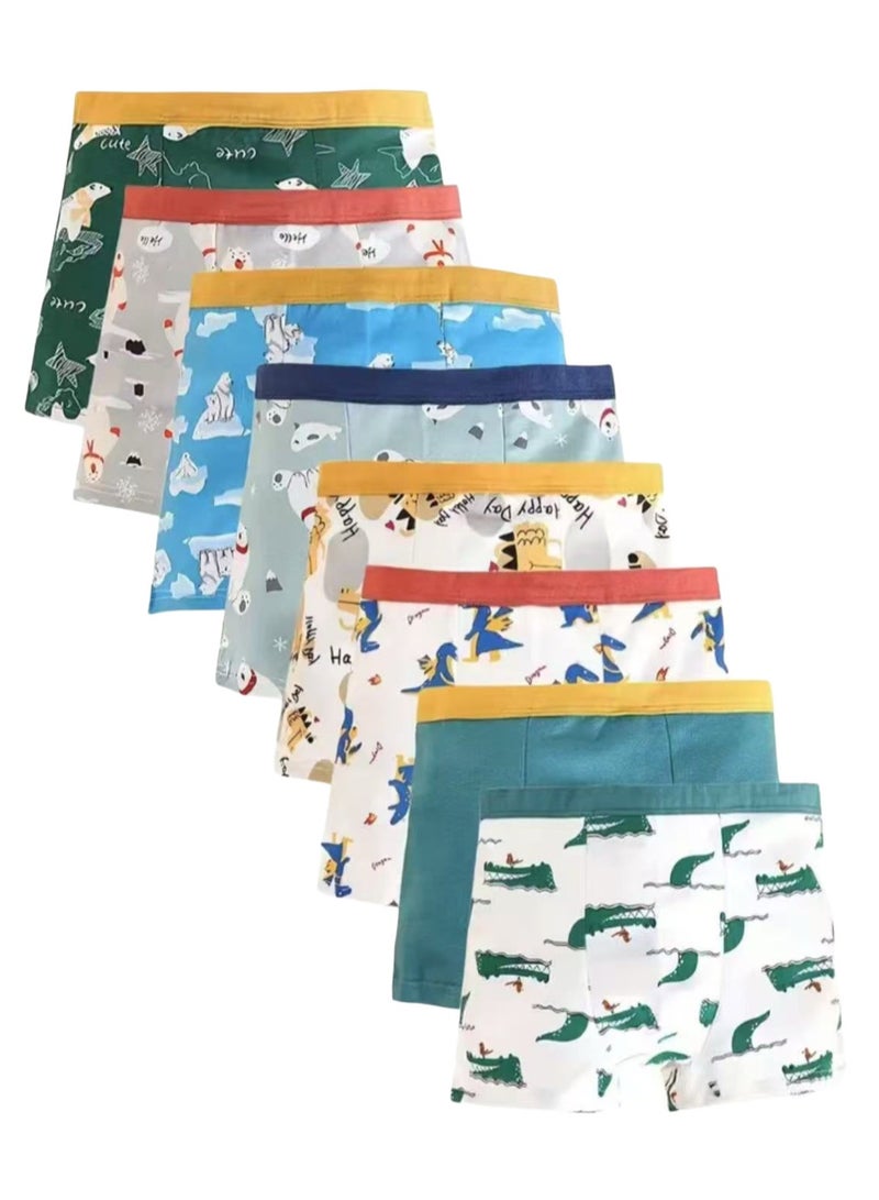 8 Pieces Boys Underwear Kids Soft Breathable Cotton Toddler Boy Underpants Briefs Knickers Kids Underwear Trunk Boys Boxer Briefs  - Image 1