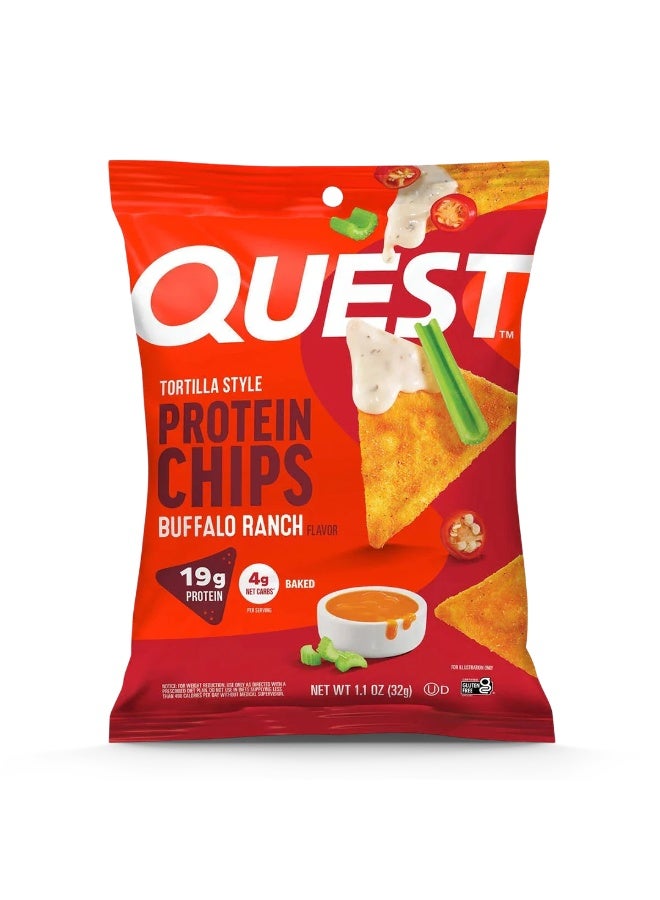 Quest Nutrition Tortilla Style Protein Chips - Buffalo Ranch - Image 1