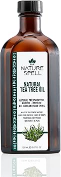 Nature Spell Tea Tree Oil for Hair Skin 150ml Hair Oil for Itchy Scalp Deeply Nourishing Skincare Oil to Reduce Skin Irritation Redness and Inflamed Skin Made in the UK - Image 1