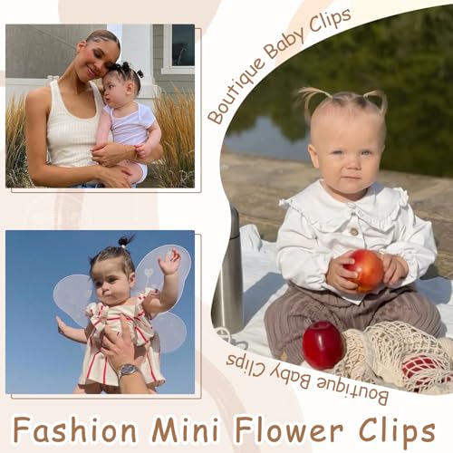 CÉLLOT 96 Pieces Little Baby Girls Hair Bangs Mini Hair Claw Clip Hair Pin Hair Accessories Clips for Girls,Teens, Kids, Toddlers Children(with Plastic Organizer Box) - Image 4