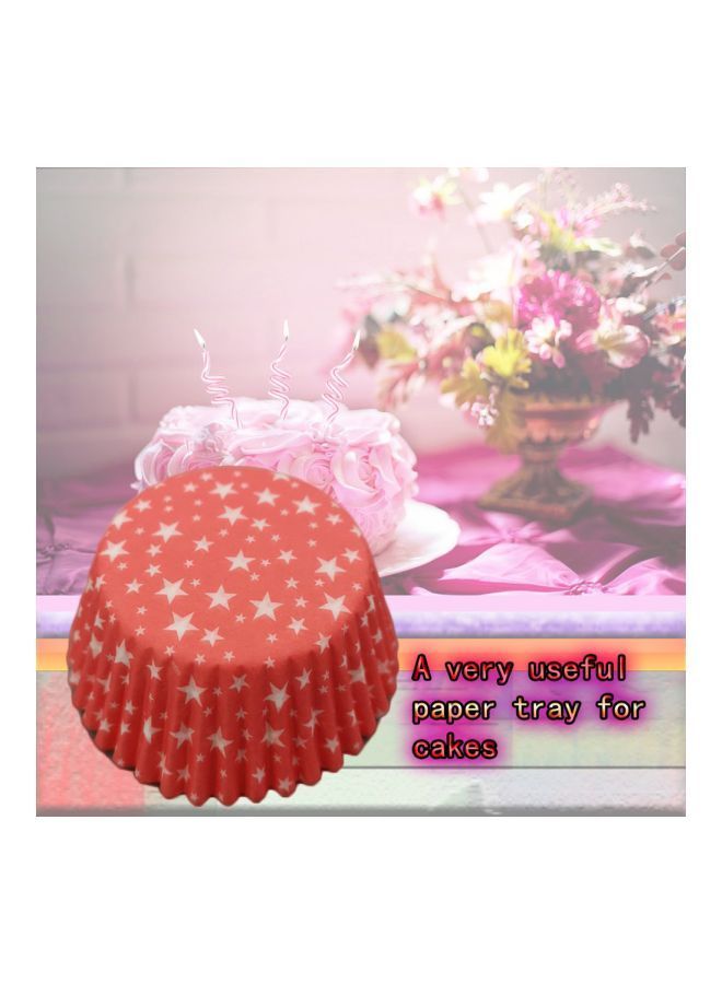 NIBEMINENT Pack Of 100 Cupcake Paper Red/White 50x30mm - Image 4