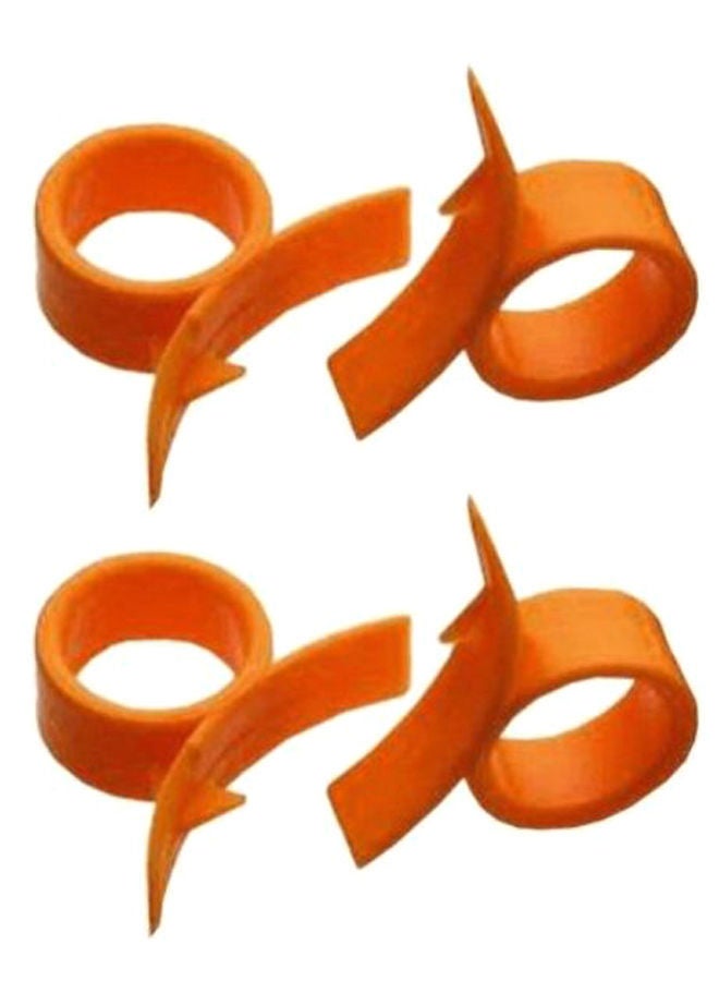 NIBEMINENT 4-Piece Finger Grip Orange Peeler Set 