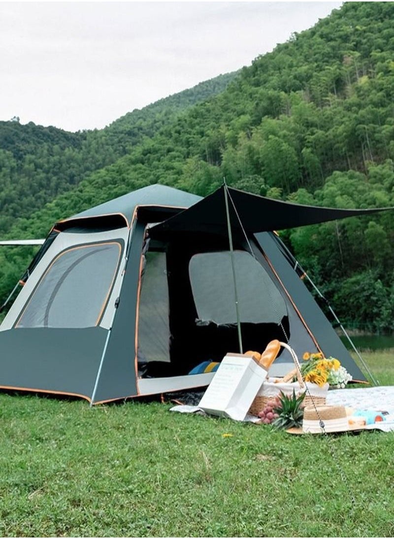 XiuWoo - Pop up Outdoor Camping Tent with Caring Bag Automatic Lightweight Waterproof for Hiking or Beach-Dark Green - Image 1