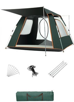 Pop up Outdoor Camping Tent with Caring Bag Automatic Lightweight Waterproof for Hiking or Beach-Dark Green