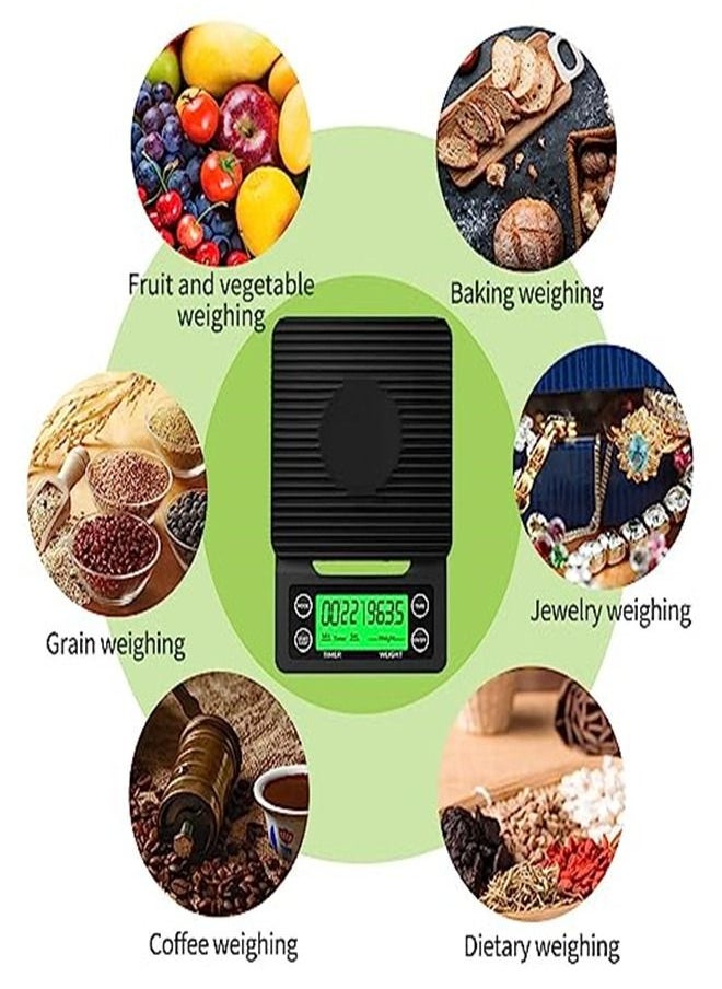 Goolsky - Goolsky  Coffee Scale with Timer, LCD Backlight Display, High Accuracy Kitchen with Tare Function, 6.6LB/3KG Max Load, 0.1g Precision Sensor, Batteries Included - Image 1