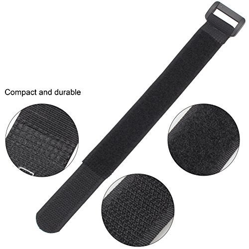 Wisdompro 20 Pack 0.8 x 8 Inches Hook and Loop Reusable Fastening Cable Tie Down Straps by Wisdompro - Reusable, Durable Functional Ties to Keep Your Home, Office, Workspace from Tangled Messes of Cords - Image 4