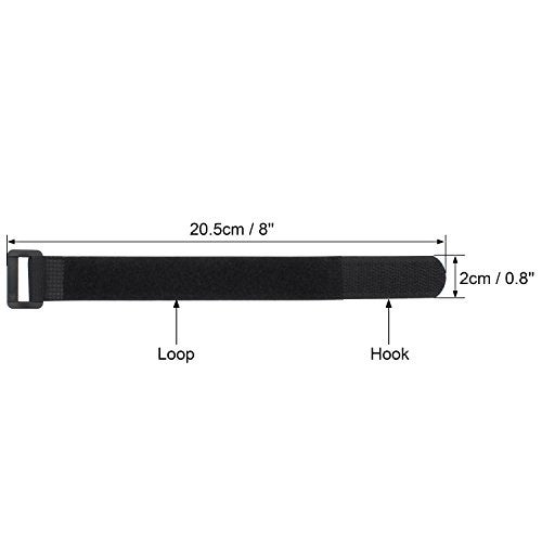 Wisdompro 20 Pack 0.8 x 8 Inches Hook and Loop Reusable Fastening Cable Tie Down Straps by Wisdompro - Reusable, Durable Functional Ties to Keep Your Home, Office, Workspace from Tangled Messes of Cords - Image 3