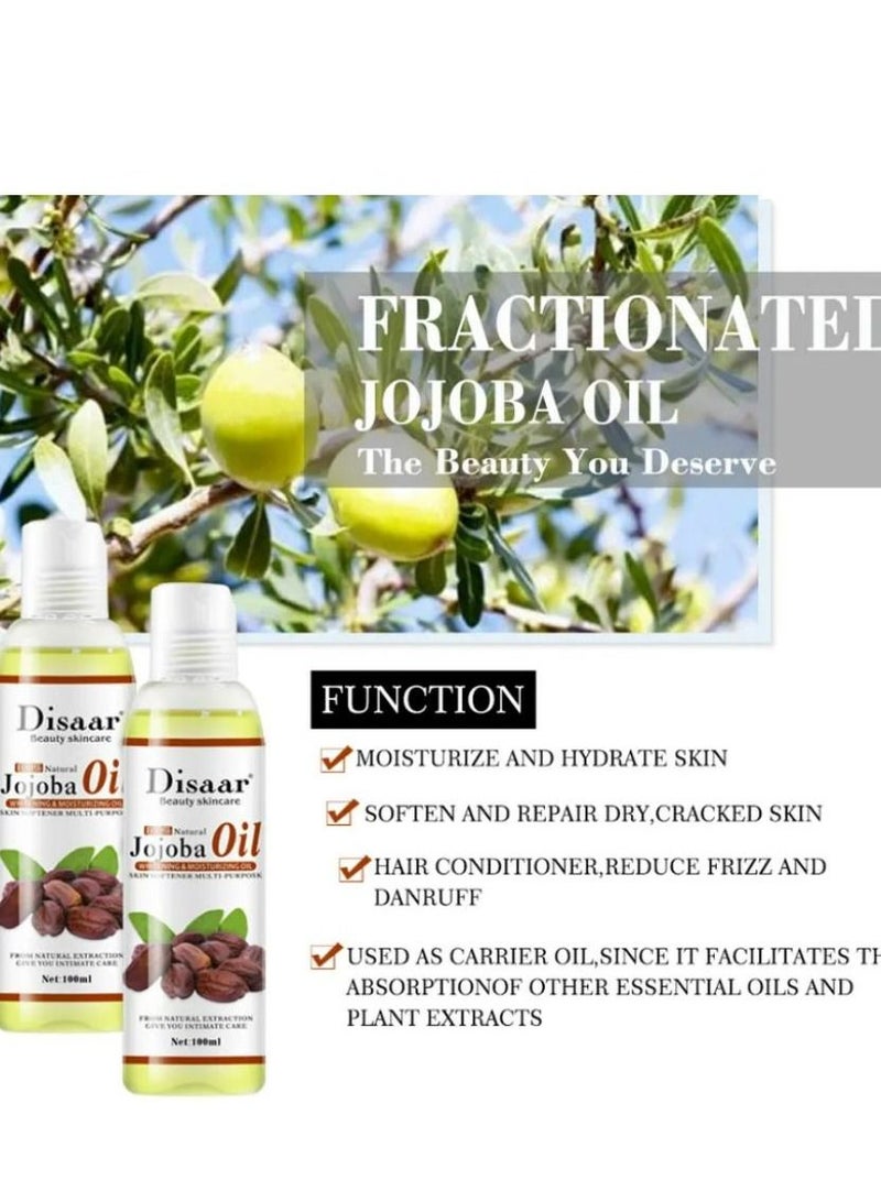 Disaar Pure Natural Jojoba Oil Moturizer & Whitening Skin Softer Multi Purpose 2*100ml 2 pcs - Image 4