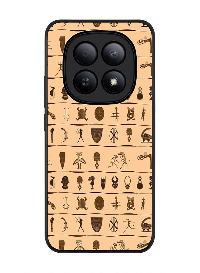 For Xiaomi Redmi Note 15 5G / Poco M8 Case,Slim fit Camera Protection, Shockproof Thin Phone cover  - Tribal Hieroglyphics