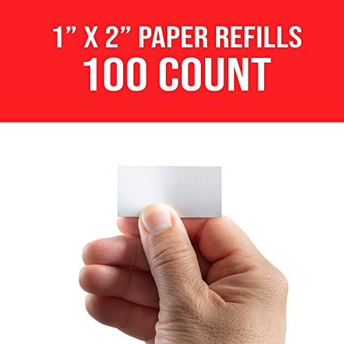Minomag Label Insert Cards for 1x2 Inch Label Holders, White Cardstock Paper (100 Count) - Image 4