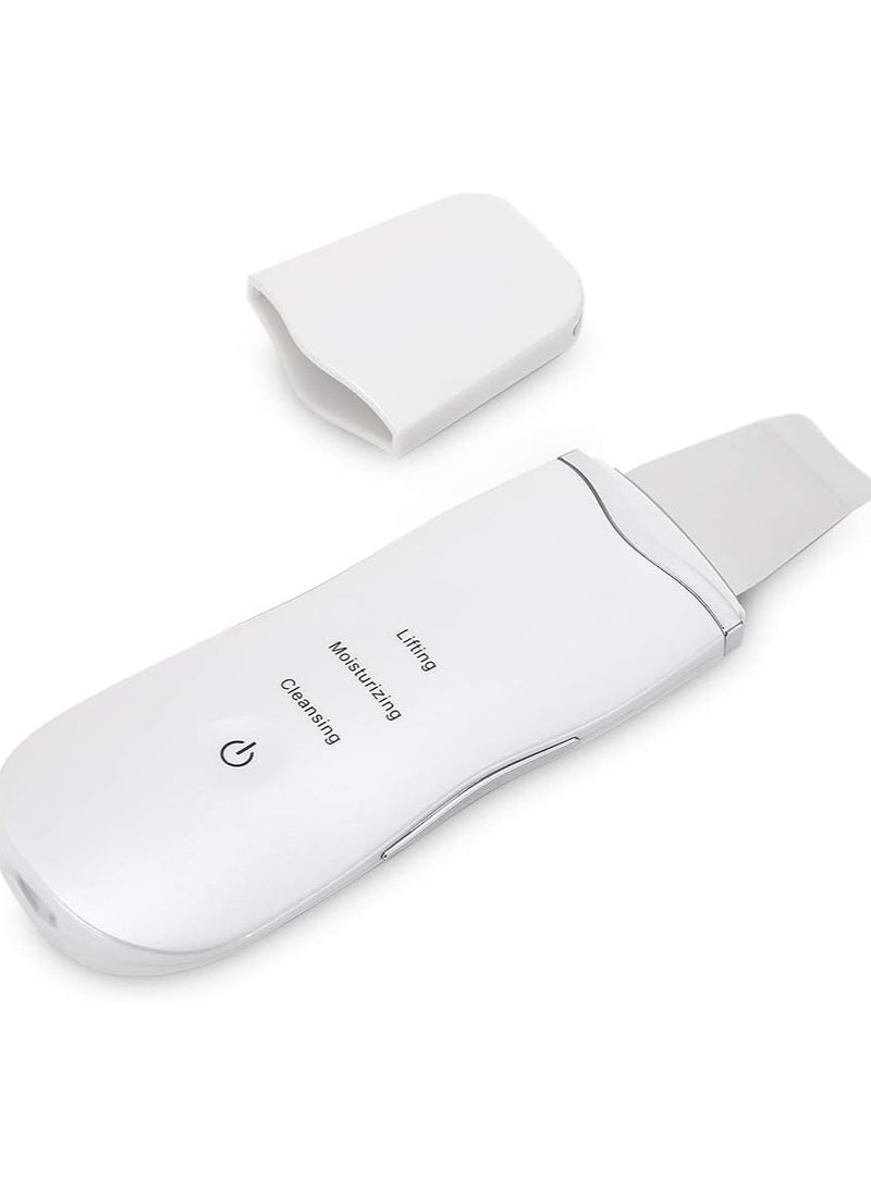 Generic Portable Blackhead Remover, Ultrasonic Facial Cleanser, Rechargeable Skin Scrubber Exfoliator - White  - Image 1