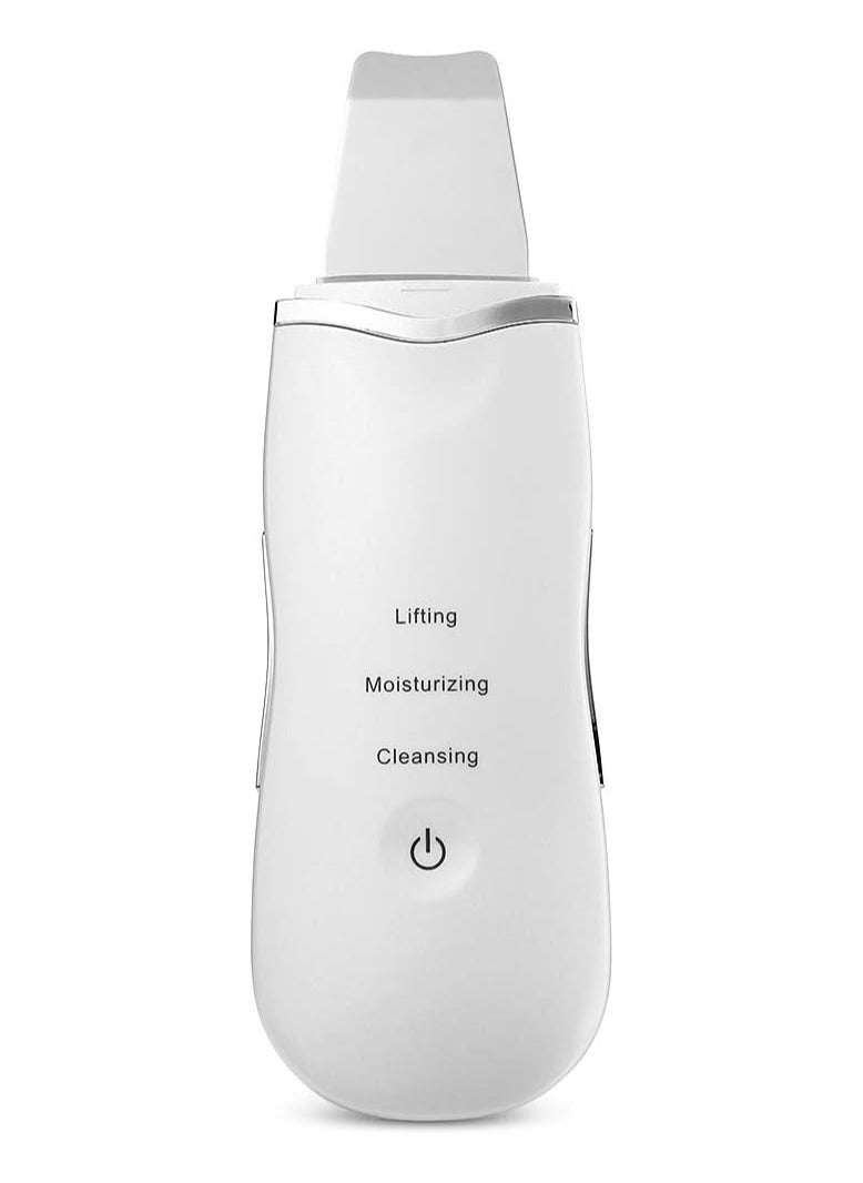 Generic Portable Blackhead Remover, Ultrasonic Facial Cleanser, Rechargeable Skin Scrubber Exfoliator - White  - Image 2