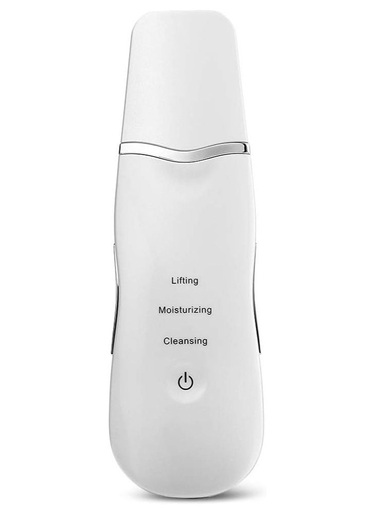 Generic Portable Blackhead Remover, Ultrasonic Facial Cleanser, Rechargeable Skin Scrubber Exfoliator - White  - Image 3