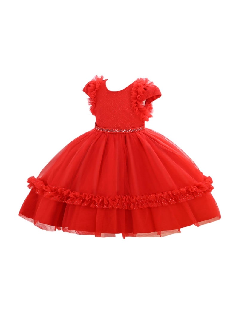 D'Daniela Ruffled Party Dress - Image 2