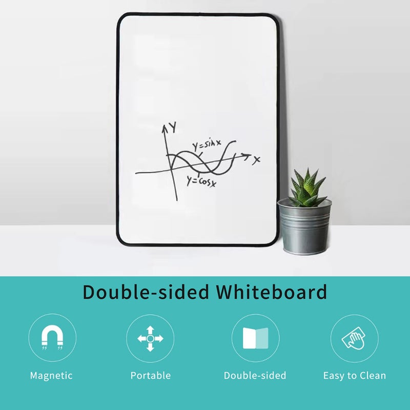 Portable Magnetic Dry Erase Board Double-Sided White Board Handwriting Whiteboard Easy to Clean for Children Adults Drawing Writing Planning Memo Board Office School Home Supplies - Image 4