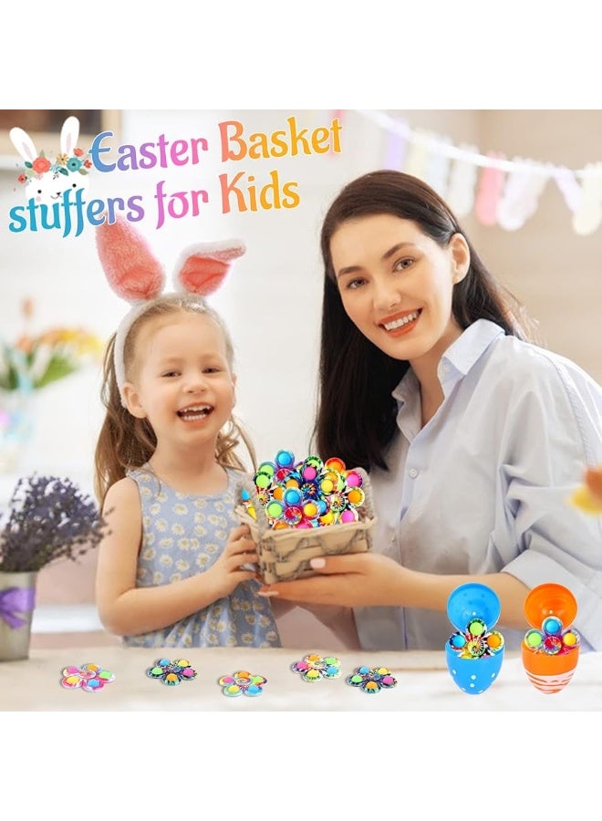 GIGILLI جيجيلي 24 حزمة هدايا حفلات دواليب فidget للأطفال من 4-8 و 8-12، حشوات أكياس الهدايا للأطفال من 3-5، ألعاب فidget مصغرة للصفوف، جوائز بالجملة للبنات والأولاد، هدايا عودة لحفلات عيد ميلاد الأطفال الصغار - Image 5