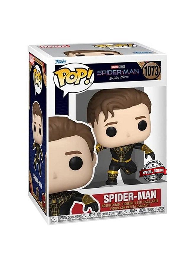 Funko Pop Marvel'S Spiderman No Way Home: (Black/Gold) (Unmasked) Figure (Aaa Anime Exclusive) - Image 4