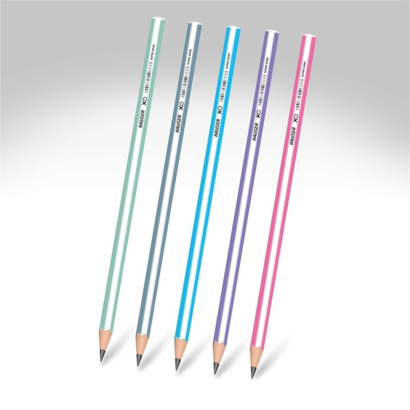 Hauser Xo Super Dark Pencils Tumbler Pack | Attractive Pastel Colors Body | Ergonomic Hexagonal Body With 2.4mm Leads | Multicolor Body, 50 Pcs Stand - Image 3