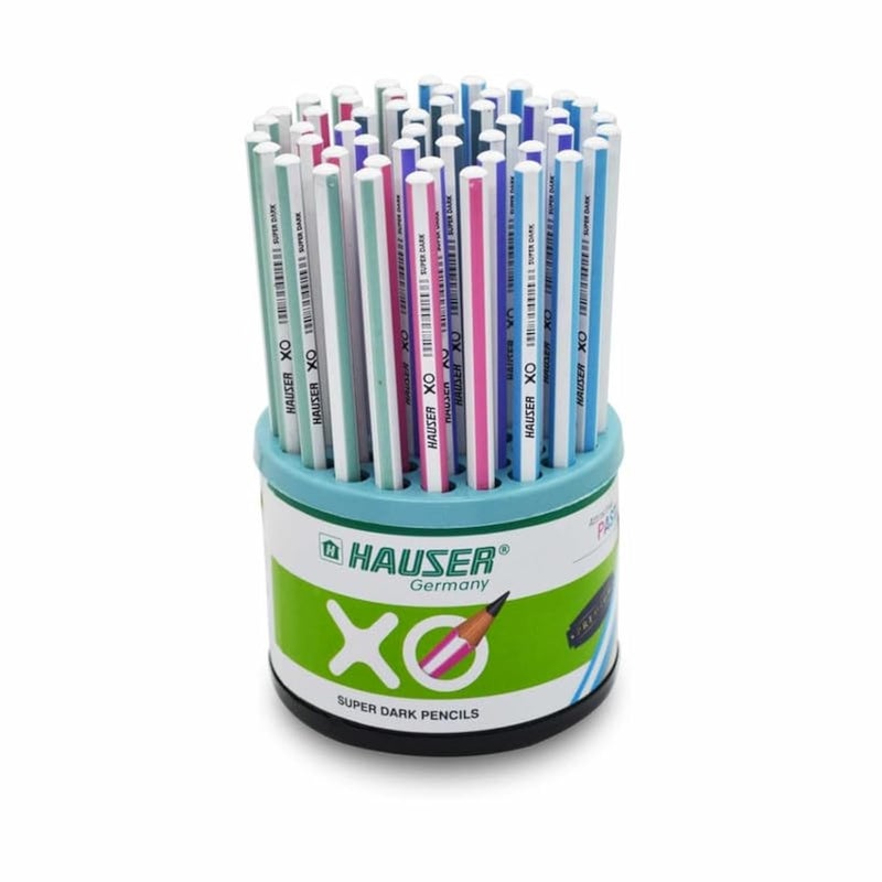 Hauser Xo Super Dark Pencils Tumbler Pack | Attractive Pastel Colors Body | Ergonomic Hexagonal Body With 2.4mm Leads | Multicolor Body, 50 Pcs Stand - Image 5