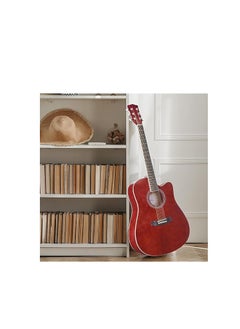 Megarya MegArya 41 Inch Wine Red Color Acoustic Guitar for Beginner Adult, 41 Inch Kids Students Cutaway Acustica Guitarra with Gig Bag  - Image 4